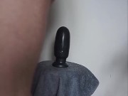 Organising hard on my huge 3 inch butt plug