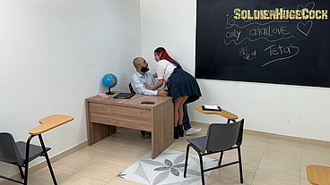 I seduce the new teacher to fuck me with his huge cock - Anai Loves - SoldierHugeCock
