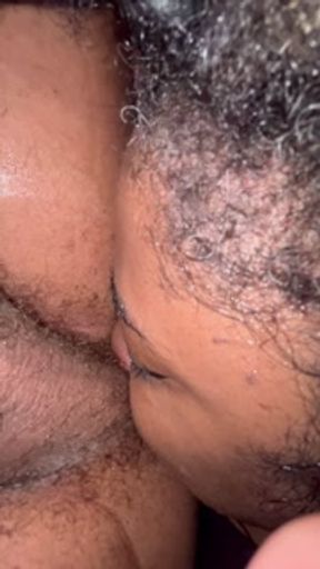 Daddy BBC nasty girl lick and suck in his hole