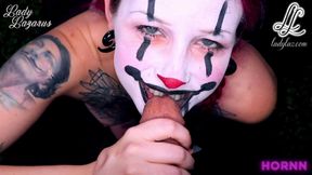 Messy Deep Throat Clown Blowjob