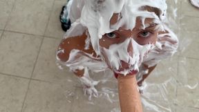 I'm Covered in Shaving Foam Sucking Dick! POV Shot!
