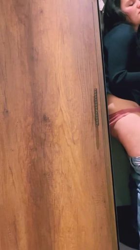 Thrilling moment from "Her mom doesn't realize that I'm in her room having sex in the closet with her daughter!!"