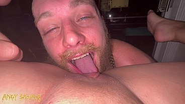 FEMALE POV pussy eating Orgasm from Blue Eye White guy