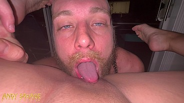 FEMALE POV pussy eating Orgasm from Blue Eye White guy