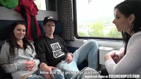 Foursome Sex in Public TRAIN