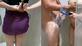 Seduced By My Stepmother's Sexiness Who Is Taking A Shower