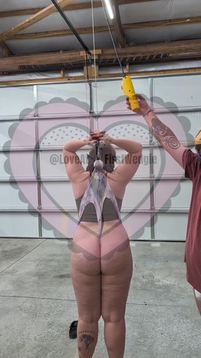 Big-assed bully takes advantage of nerdy amateur with great tits