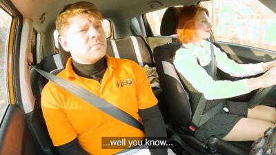 Jacky Liz Hyde gets pounded hard at the fake driving school office - Lovemaking with a big cock