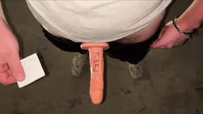 My dick is too small for this slut had to humiliate her with a strap-on in the stairwelll