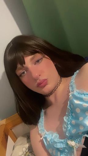 Petite sissy plays with butt plug (part2)