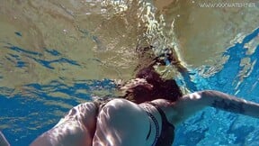 Swimming pool dark hair big ass babe Sheril