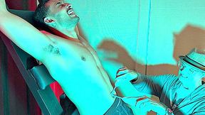 Luca on the Tickling Rack - Luca