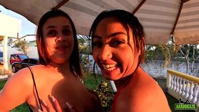 e comecaram uma orgia bem ao lado da piscina no fim da tarde - soraya castro - anjinha oficial - cruz fox - binho ted