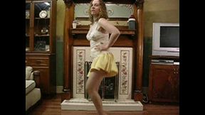 Haleys Striptease Dance in Miniskirt and Pantyhose