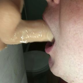 Deep throat rotating dildo