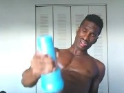 Black Stud Fucking The Cum out fleshlight