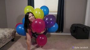 Play With Bouquet of Helium Balloons Skirt & Pantyhose - Kylie Jacobs - MP4 1080p HD