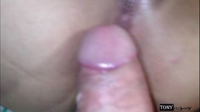 creo que mi compadre se esta cogiendo por el culo a mi vecina.. porque solo le meti la puntita y le salio semen del culo. (con razon estaba muy seria)
