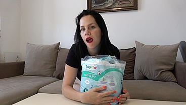 Hot Anna loves diapers very much