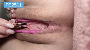 Kinky pussy play with multiple orgasms, orgasmic contractions and creamy squirting in 4K 60fps!