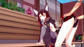 fugue sex at the park - red - honkai star rail - full video and pov version on sheer & ptrn: fantasyking3