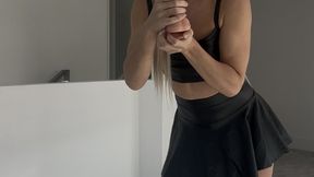 Leather Mistress Orgasm Control With Cum Countdown