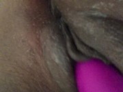 Ebony creaming and squirting