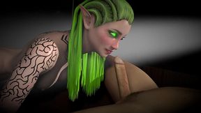 sexy wood elf sucks dick