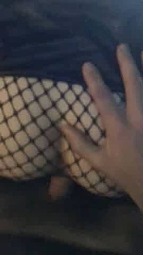 Goth girl in fishnets fucked