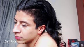 Combing my long hair with masturbation - Episode 29
