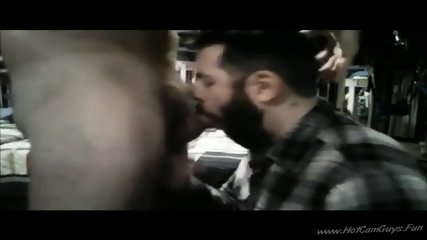 Bearded Guy Gets Facefucked and Swallows Cum