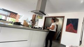 Playing with her ass my maid takes it to the bedroom part 1