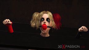 hardcore dickgirl bangs hard a sexy harley quinn in the basement