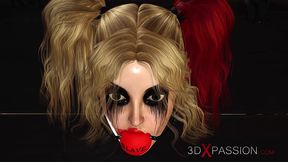 hardcore dickgirl bangs hard a sexy harley quinn in the basement