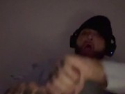 Big Vein down the middle of a handsome girthy daddy cock