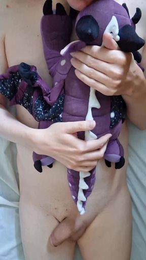Purple dragon plushie