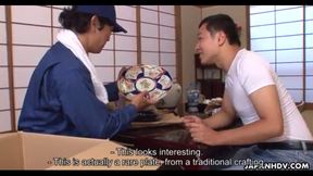 Nozomi Koizumi's Explicit Uncensored Japanese Worker Blowjob Session