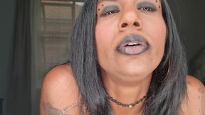 Desi Slut Dirty Talking While Playing, Displaying Her Tongue and Soft Lips