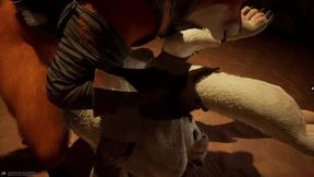 Furry yiff ruined by massive cock stuffed in screaming fox's tight ass