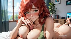 Visiting the red Sonya for a stick of tea. We never got around to drinking that tea, but the stick...