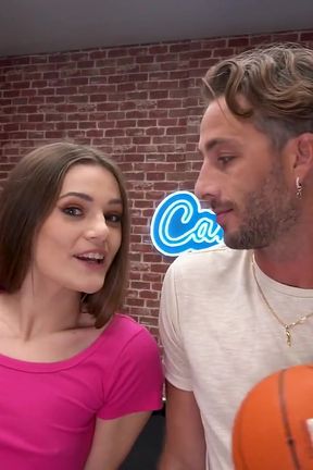 Skinny Teen Stepdaughter Seduces Stepdad During Pool Game - Face Fuck, Deepthroat &amp; Rough Sex