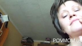 Mature Russian Mom Sucks and Fucks POV Style!