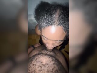 BLOWING SPIT BUBBLES ON THAT BIG BLACK COCK