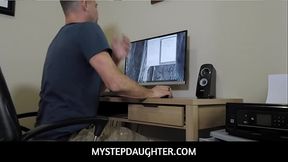 MyStepDaughter  -  Creepy Pervy Stepdad Sets Up Cam In My Room- Leia Rae