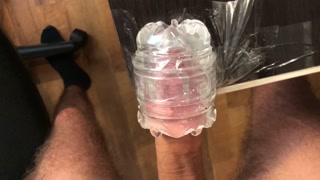 Moaning Amateur Guy Slowly Fucking Fleshlight Huge Load - 4K