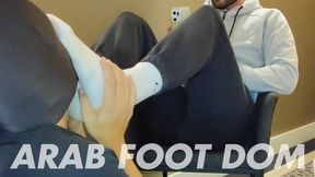 Slave Worships Arab Master's Sneakers, Socks and Feet