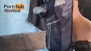 Wife makes video of sissy husband fucking himself in the arse like a whore.