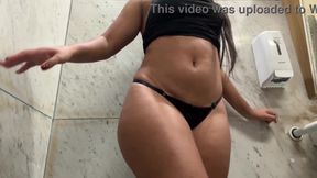 Cumming in the Shopping Mall Fitting Room