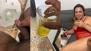 SUBMISSA BEBENDO MEU MIJO