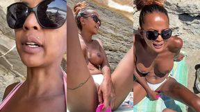 defi, plage , je me gode en public et suce un inconnu qui finit sur mes ...